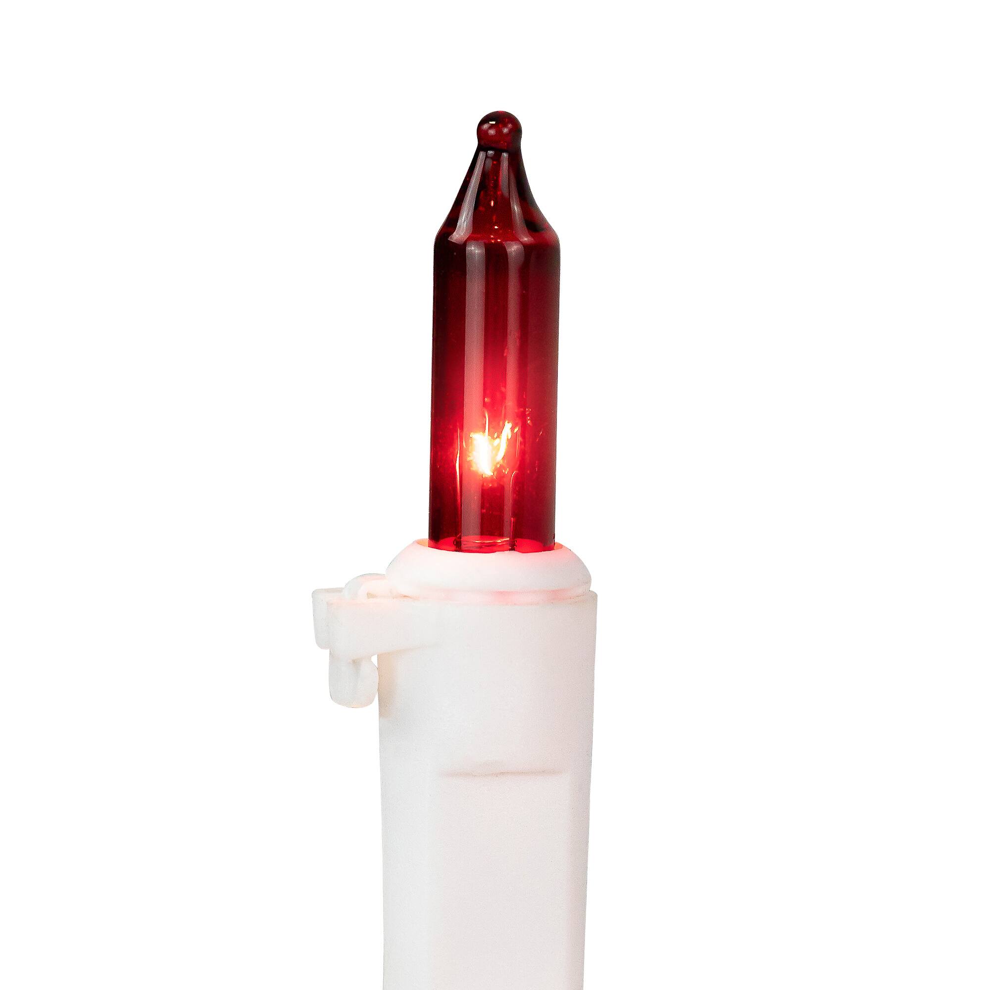 Patriotic Chasing Mini Light Set - Red Clear and Blue - 34ft White Wire - 150ct